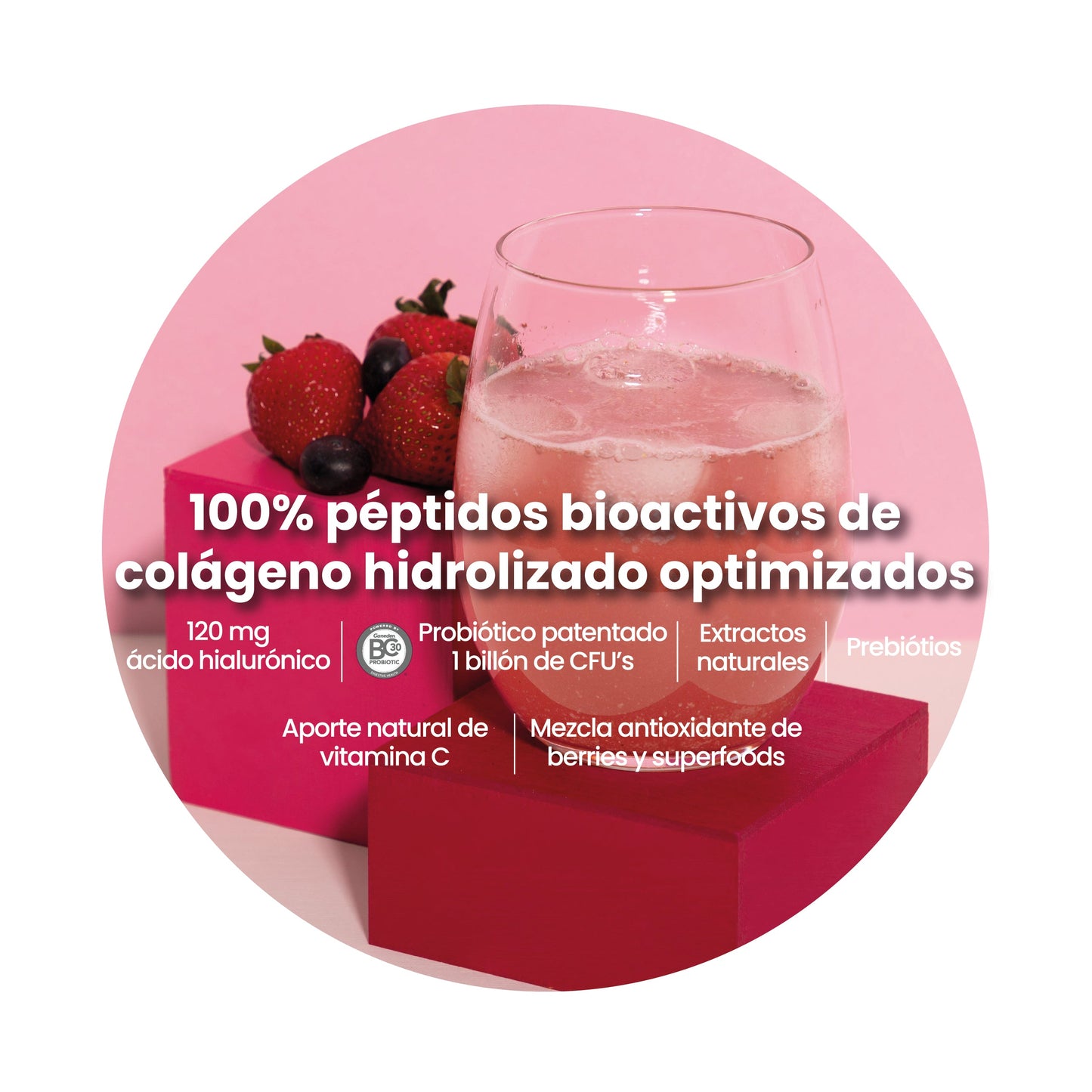 natural berries +C péptidos bioactivos de colágeno hidrolizado beauty collagen