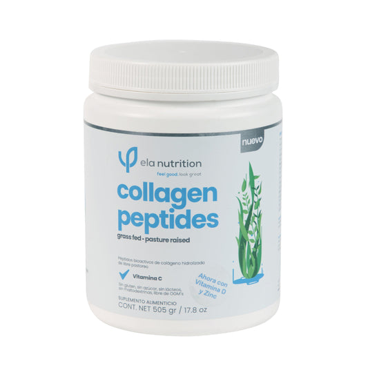 péptidos bioactivos de colágeno hidrolizado de libre pastoreo collagen peptides grass fed +C,D y zinc